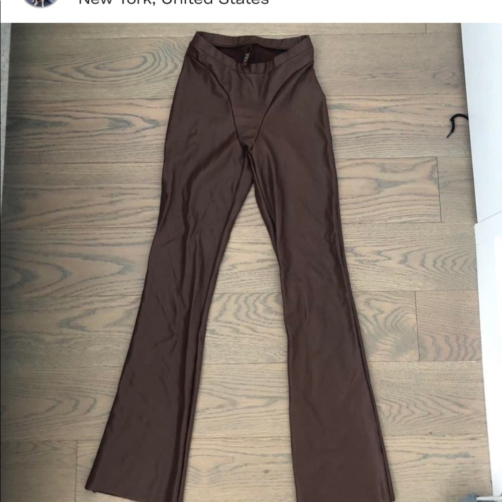 Skims Faux Leather Boot Cut Pants